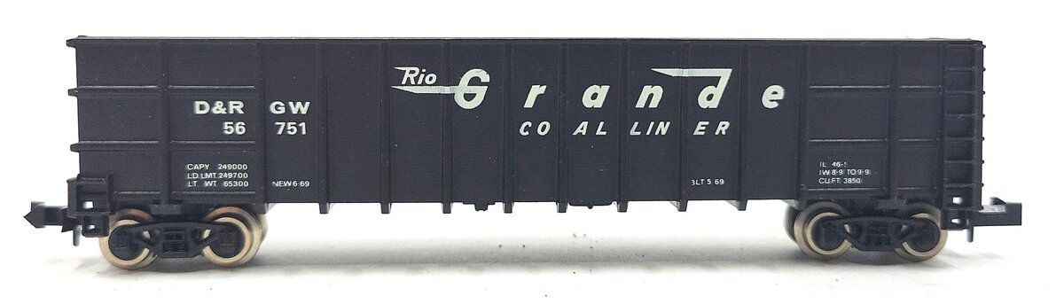 Roundhouse 8103 N Denver & Rio Grande Western Thrall Coal Gondola #56751 LN/Box