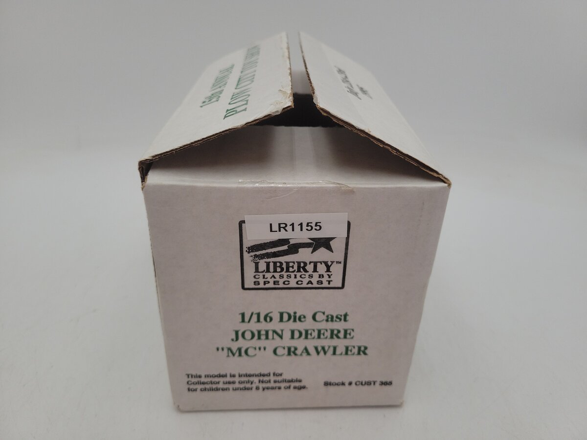 Liberty Classic 365 1:16 Scale By SpecCast John Deere Green MC Crawler Diecast EX/Box