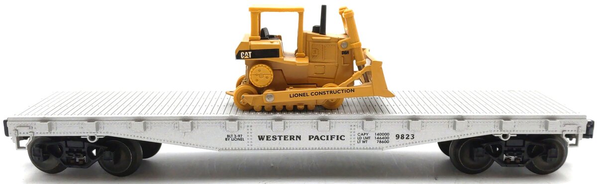 Lionel 6-17517 O Gauge Western Pacific Flatcar #9823 w/Caterpillar Bulldozer LN