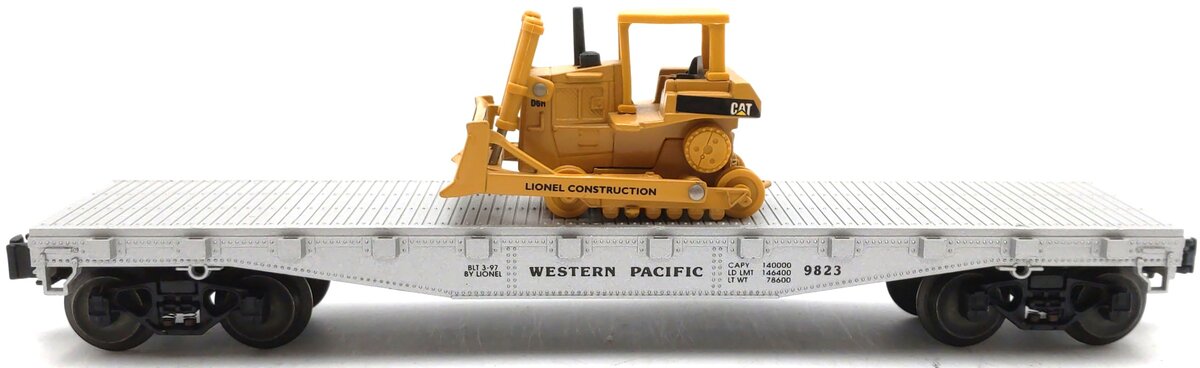 Lionel 6-17517 O Gauge Western Pacific Flatcar #9823 w/Caterpillar Bulldozer LN