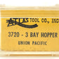 Atlas 3720 N Scale Union Pacific 3-Bay Covered Hopper #19711 LN/Box