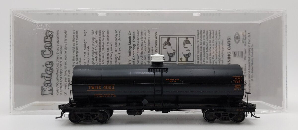 Kadee 9005 HO Scale TWOX ACF 11,000-Gallon Tank Car #4003 EX/Box