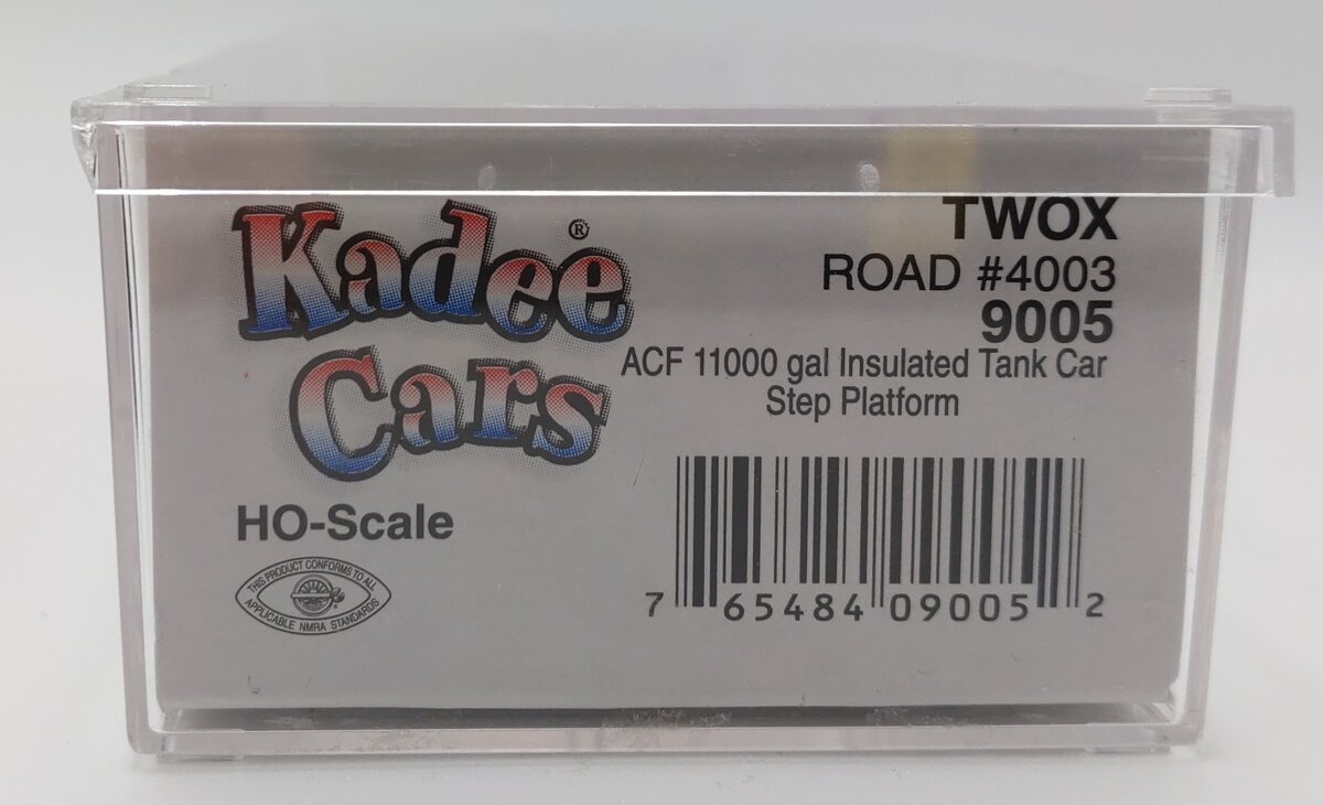 Kadee 9005 HO Scale TWOX ACF 11,000-Gallon Tank Car #4003 EX/Box