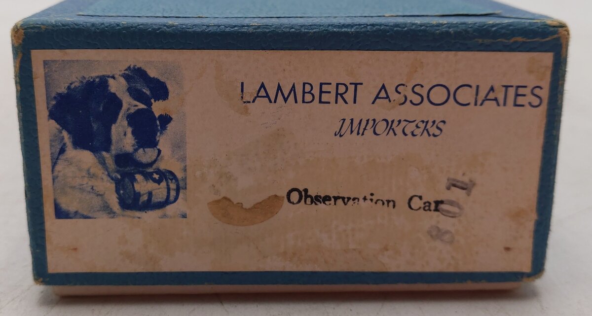 Lambert 801 HO Scale BRASS Santa Fe Observation Passenger Car EX/Box