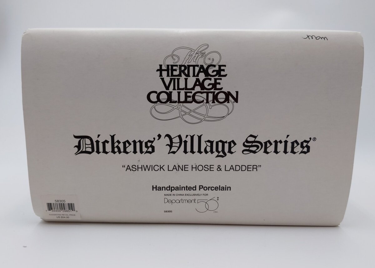 Dept 56 58305 Dickens Village: Ashwick Lane Hose & Ladder Building EX/Box
