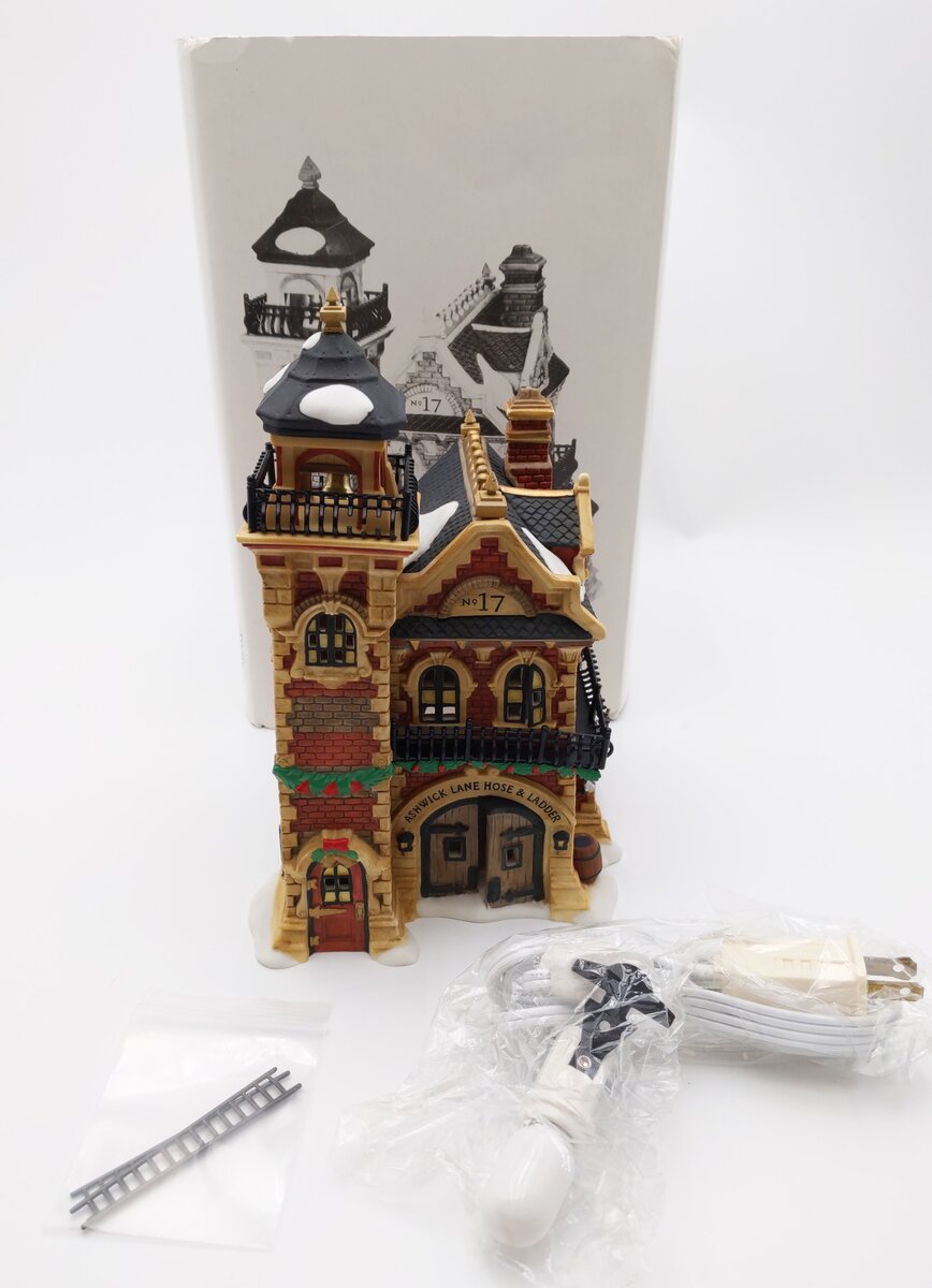 Dept 56 58305 Dickens Village: Ashwick Lane Hose & Ladder Building EX/Box