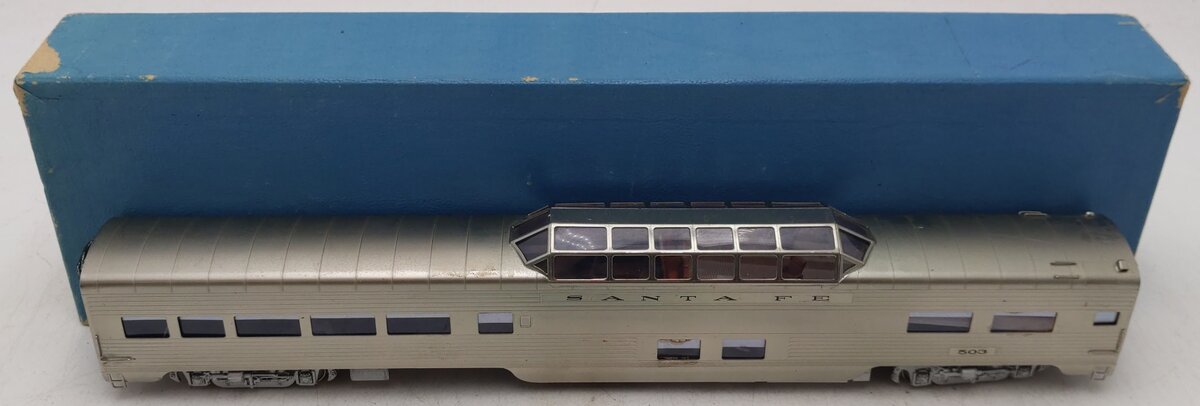 Lambert BRASS HO Nickel Plate Santa Fe Super Chief Dome Car #503 VG/Box