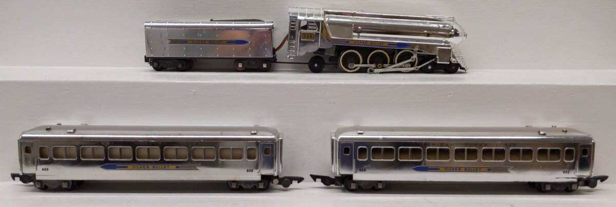 American Flyer 5306T S Vintage Silver Bullet Passenger Set VG/Box