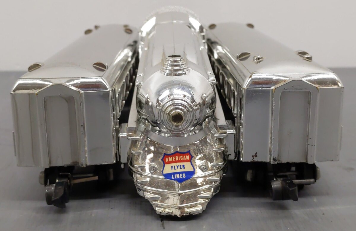 American Flyer 5306T S Vintage Silver Bullet Passenger Set VG/Box