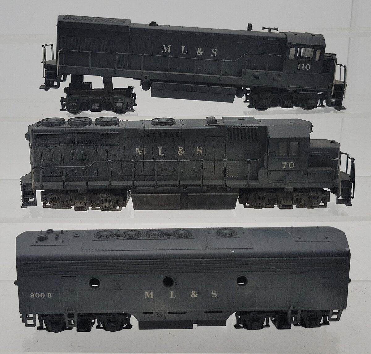 Atlas & Other HO Assorted Weathered ML&S Diesel Locomotives #70,110,900B [3]