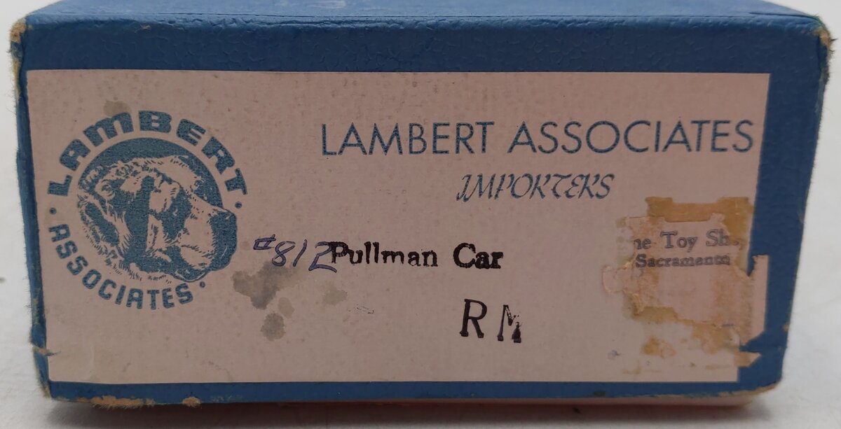 Lambert BRASS HO Scale Undecorated Coach Passenger Car VG/Box