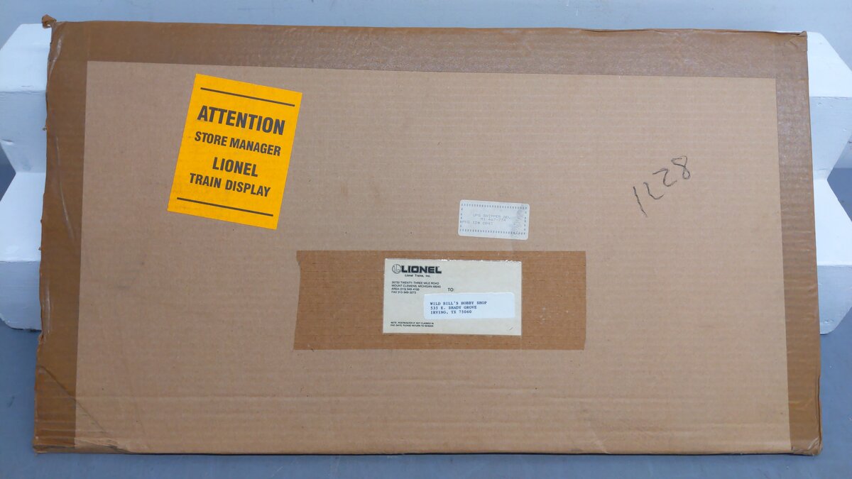 Lionel 1989 "Big, Rugged Trains" Cardboard Store Display Sign 29"x16" EX/Box
