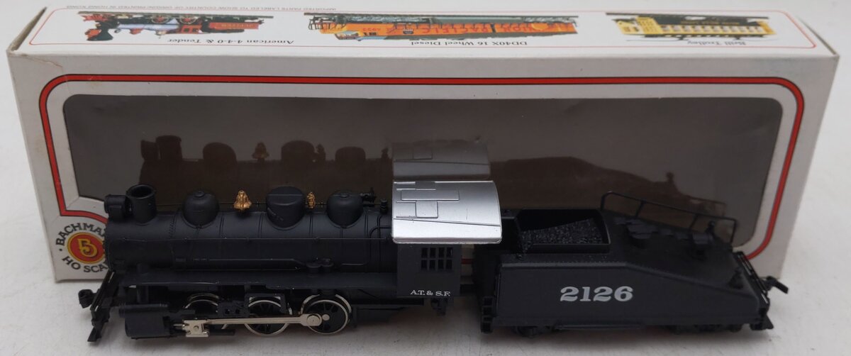 Bachmann 50502 HO Scale Santa Fe 0-6-0 Steam Engine Locomotive #2126 EX/Box