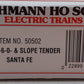 Bachmann 50502 HO Scale Santa Fe 0-6-0 Steam Engine Locomotive #2126 EX/Box