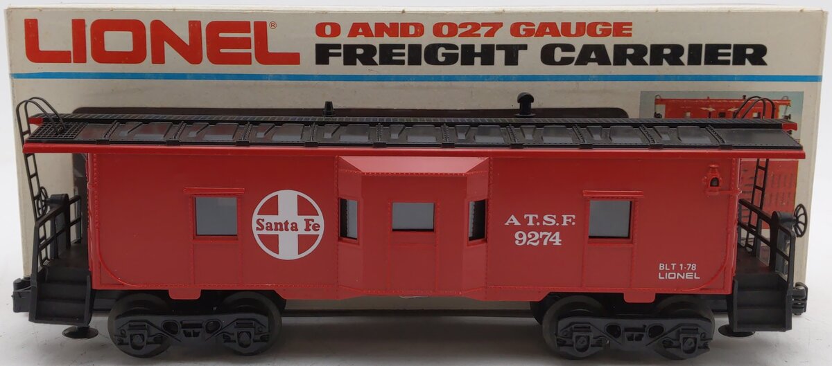 Lionel 6-9274 O Gauge Santa Fe Bay Window Caboose EX/Box