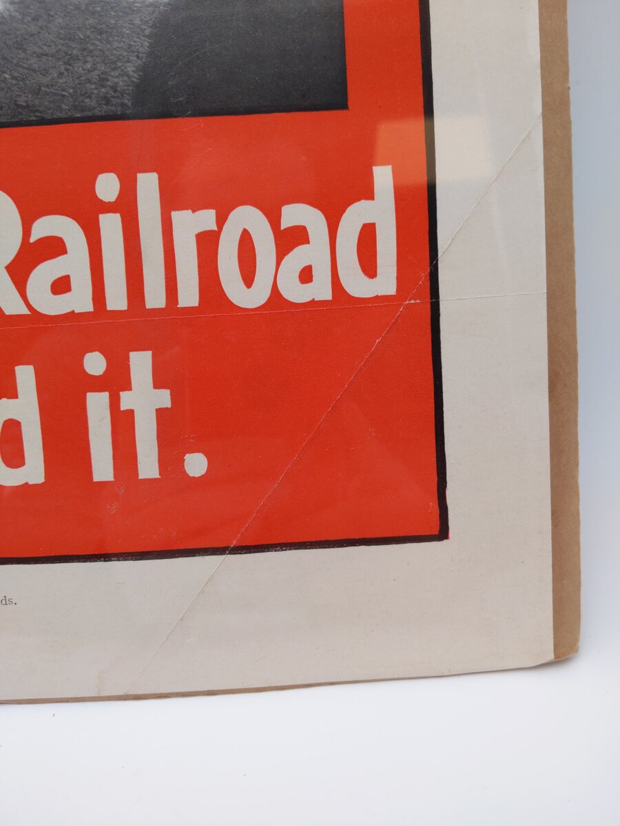 Vintage "Keep Them Moving Safely" No. 225 A.O.R.R Safety Poster (1942) VG
