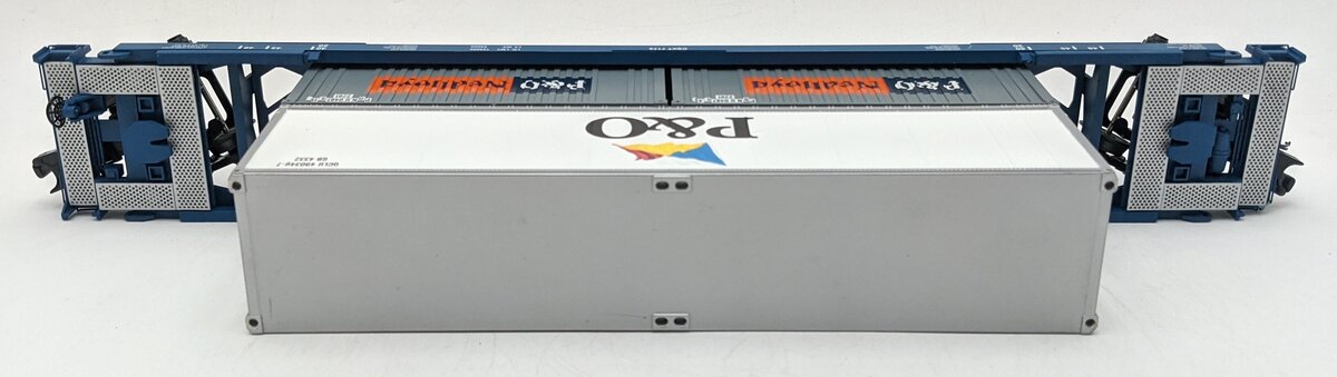 MTH 20-95061 O Scale CSX Husky Stack Car w/3 Containers #7175 EX