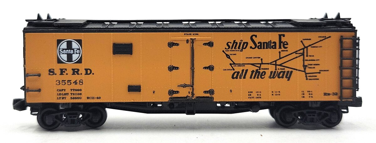 Tex-N-Rails 35548 N Scale Santa Fe "Grand Canyon Line" Reefer Car LN/Box