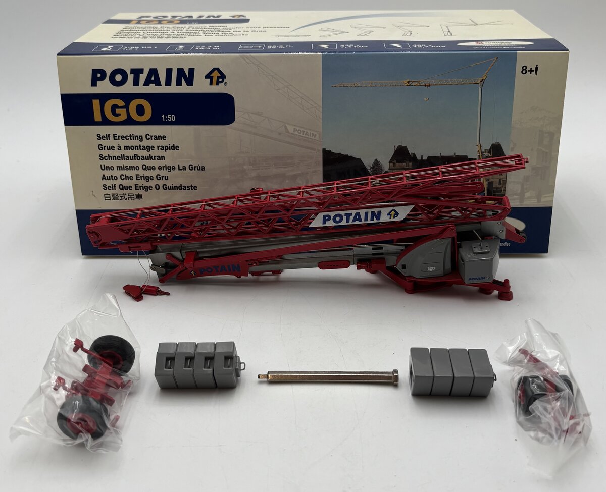 TWH Collectibles 1:50 Manitowoc Potain IGO Self Erecting Crane Diecast EX/Box