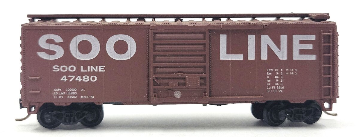 Atlas 3409 N Scale SOO Line Boxcar #47480 LN