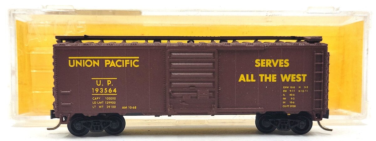 Atlas 3420 N Scale Union Pacific 40' Boxcar #193564 LN/Box