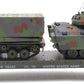 Weaver U2519LD O US Army 50' Flatcar #38482 w/Vehicles - 3 Rail LN