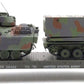 Weaver U2519LD O US Army 50' Flatcar #38482 w/Vehicles - 3 Rail LN
