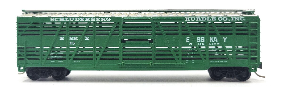 Atlas 3552 N Scale ESKX Schlud. & Kurdle 50' Meats Stockcar LN/Box