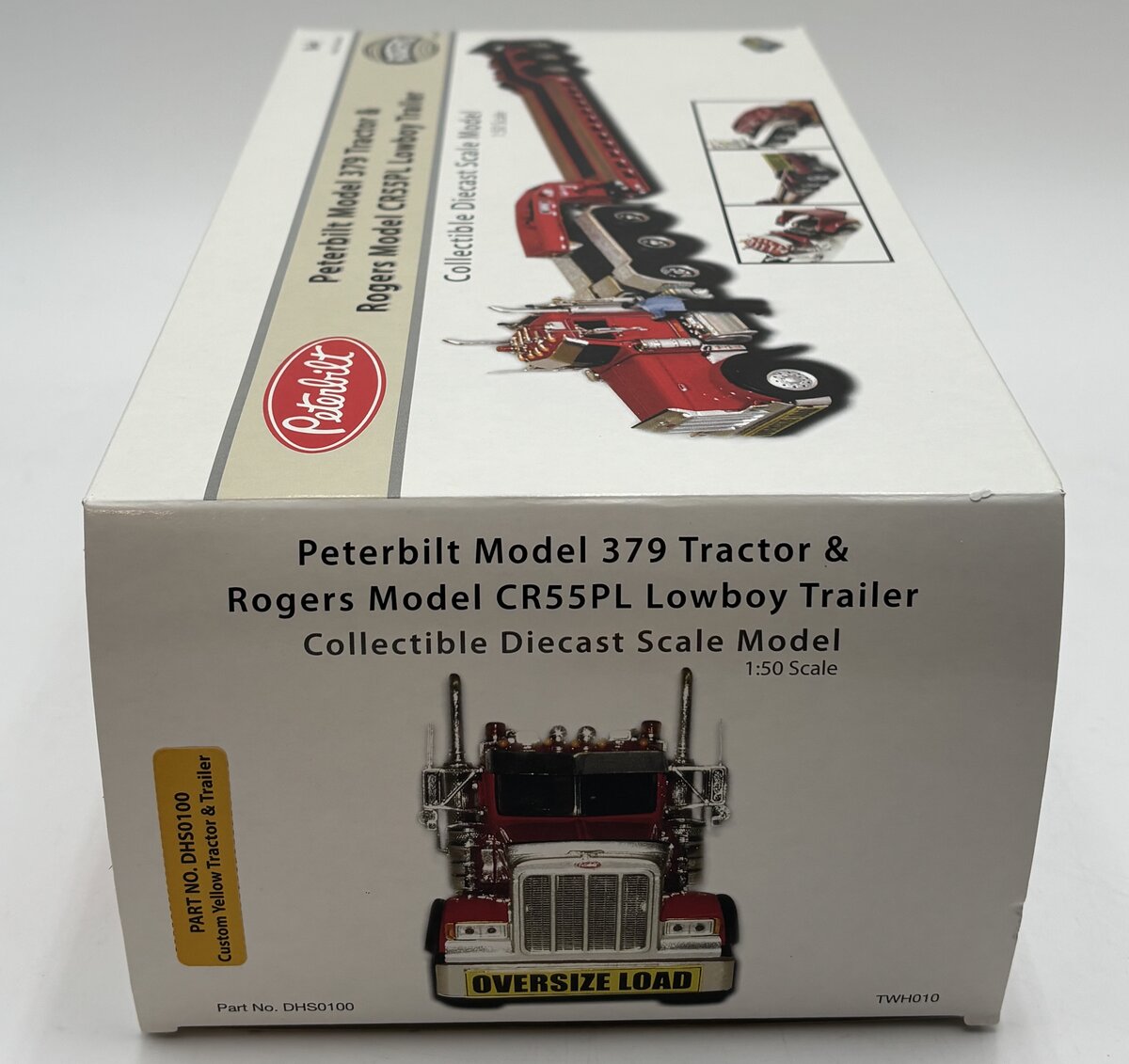 TWH Collectibles TWH010 1:50 Peterbilt 379 Tractor/Rogers CR55PL Lowboy Trailer LN/Box
