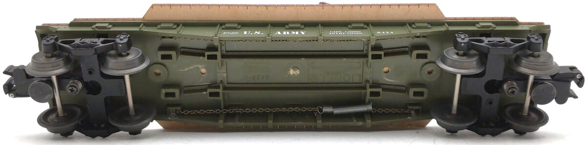 Lionel O Gauge US Army Flatcar w/USSR Artillery Gun #6424 - Custom EX
