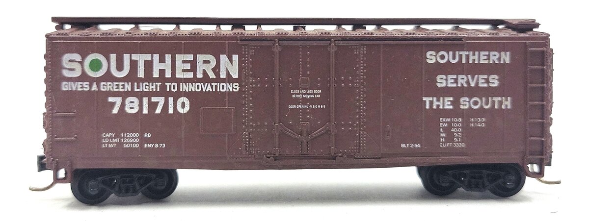 Atlas 3318 Atlas N Scale Southern 40' Plug Door Boxcar #781710 LN/Box