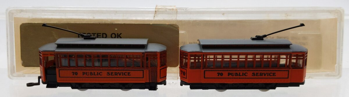 Model Power 7506 N Scale Brill Trolley with Dummy #70 EX/Box
