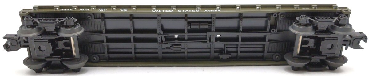 MTH 30-76845 O Desert Scheme Flat Car with M270 Rocket Launcher EX