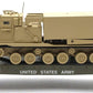 MTH 30-76845 O Desert Scheme Flat Car with M270 Rocket Launcher EX