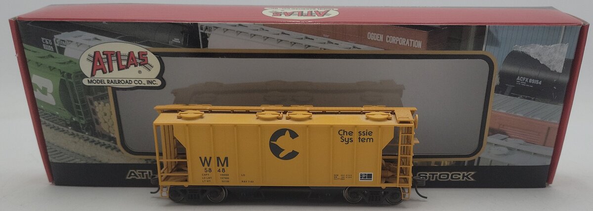 Atlas 1803-1 HO Chessie/WM PS-2 2-Bay Covered Hopper #5825 EX/Box