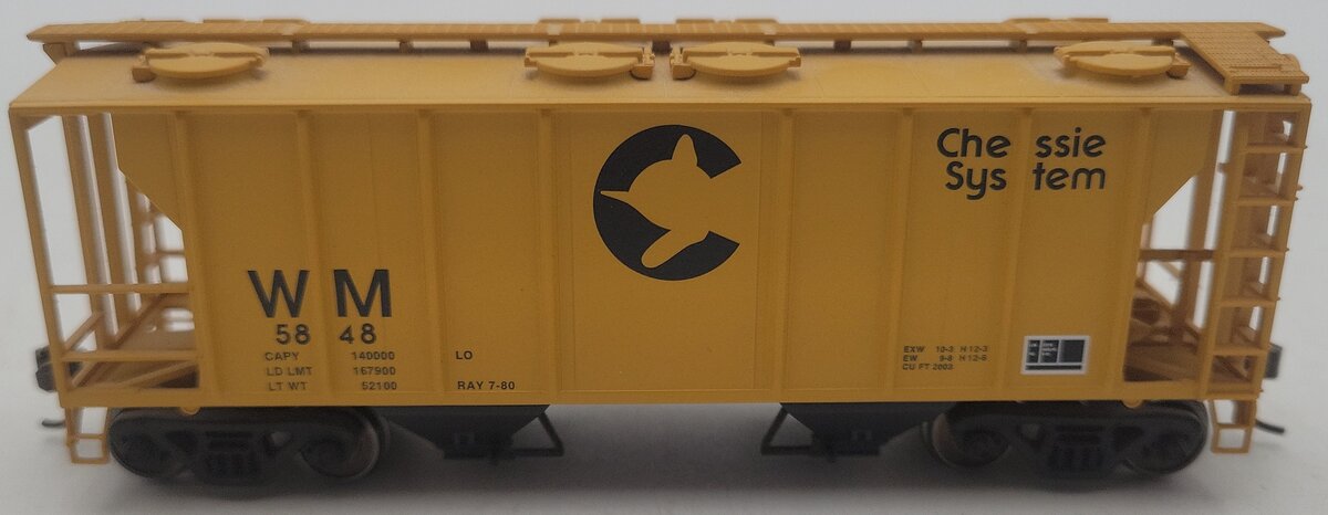 Atlas 1803-1 HO Chessie/WM PS-2 2-Bay Covered Hopper #5825 EX/Box