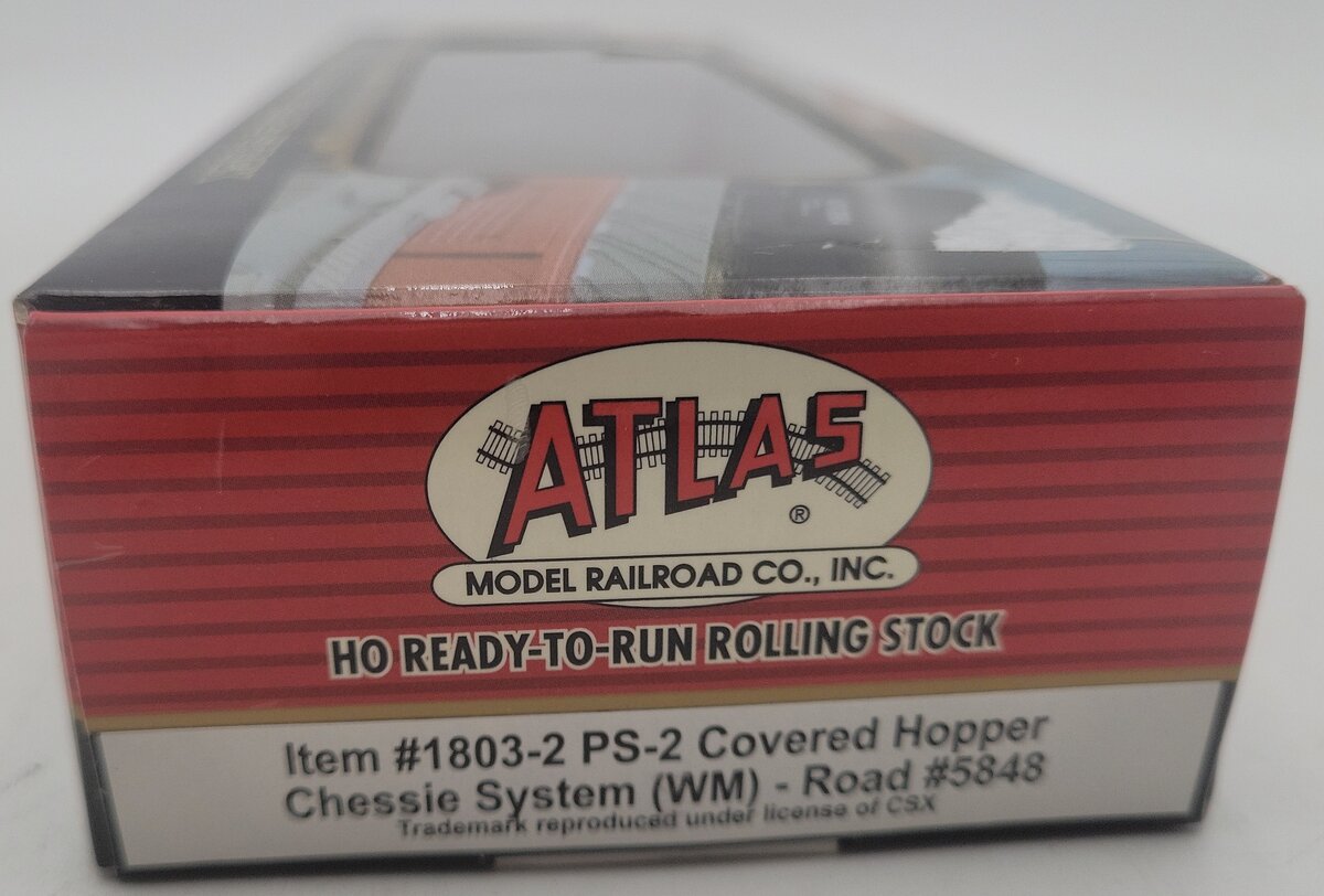 Atlas 1803-1 HO Chessie/WM PS-2 2-Bay Covered Hopper #5825 EX/Box