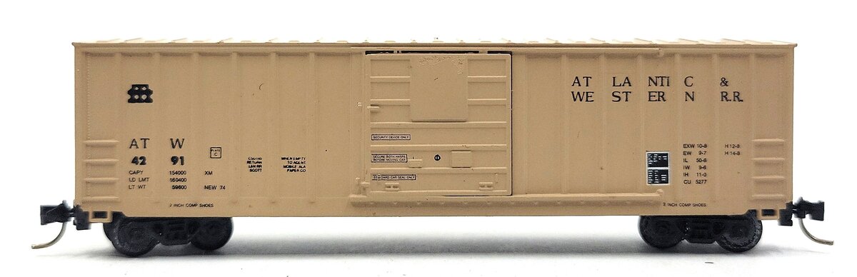 Roundhouse 8836 N Scale Atlantic & Western 50' Berwick Boxcar #4291 EX/Box