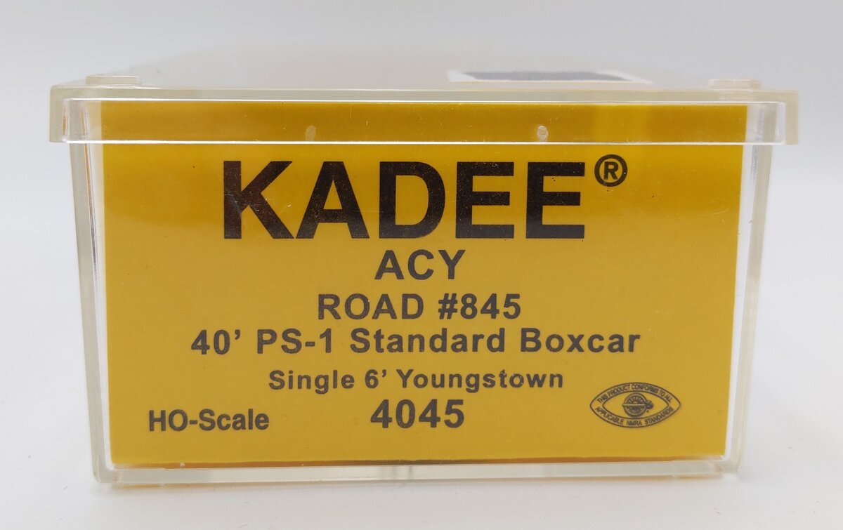 Kadee 4045 HO Akron, Canton & Youngstown 40' PS-1 Standard Boxcar #845 EX/Box