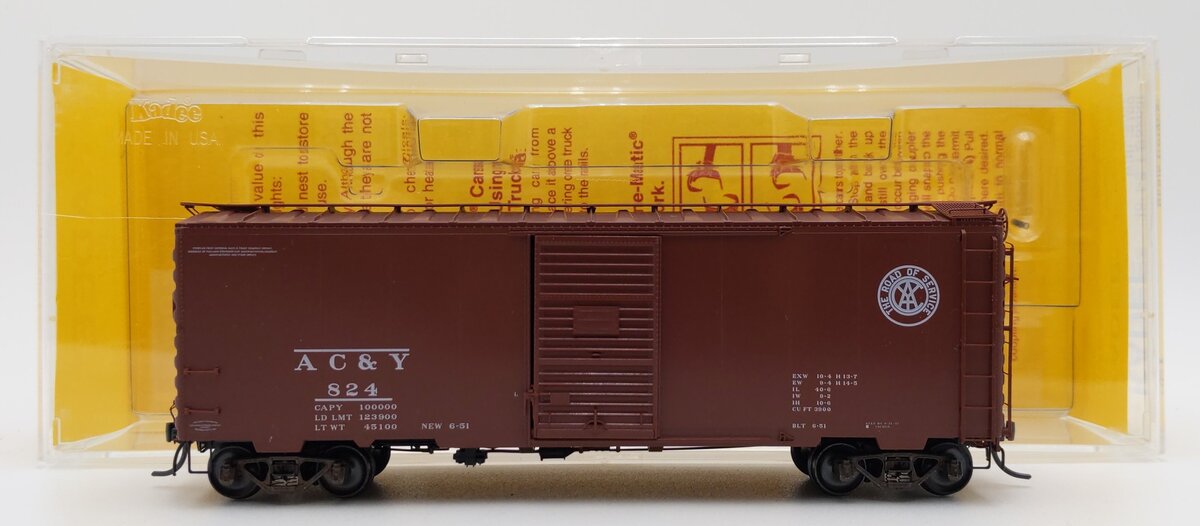 Kadee 4058 HO Scale AC&Y Box Car #824 EX/Box