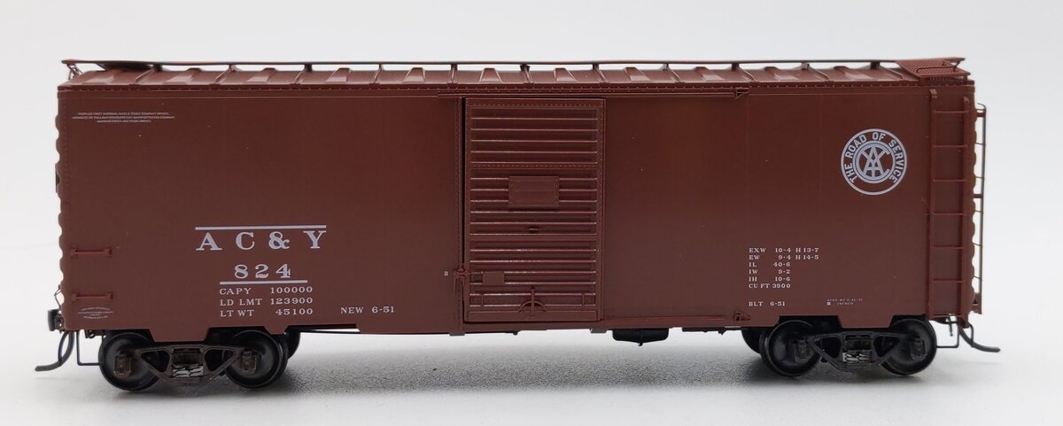 Kadee 4058 HO Scale AC&Y Box Car #824 EX/Box