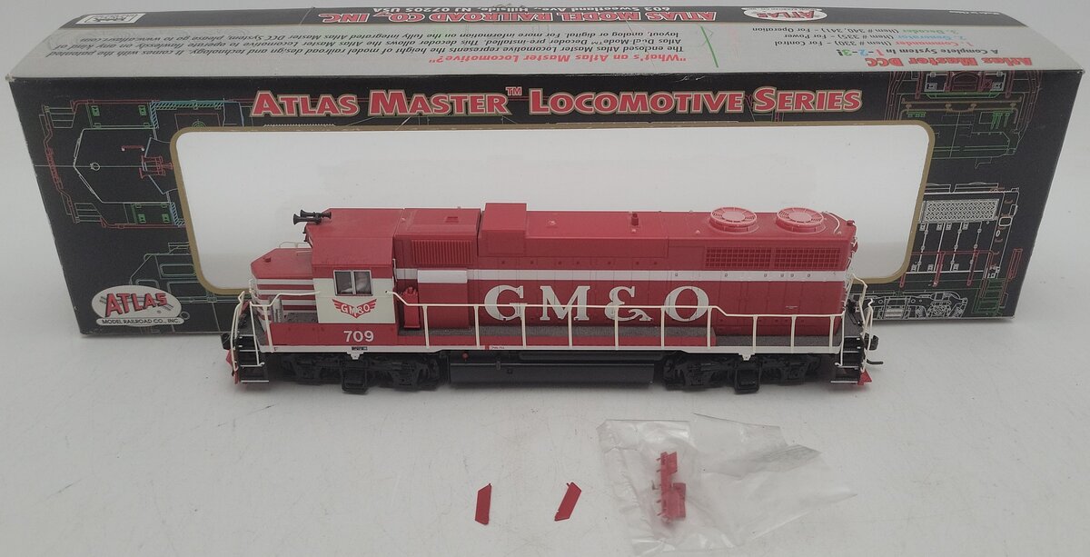Atlas 8970 HO Scale GM & Ohio GP-38 Diesel Locomotive #709 w/DCC Decoder VG/Box