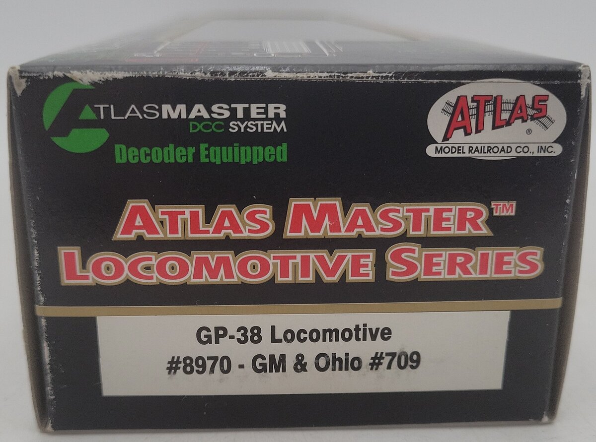 Atlas 8970 HO Scale GM & Ohio GP-38 Diesel Locomotive #709 w/DCC Decoder VG/Box