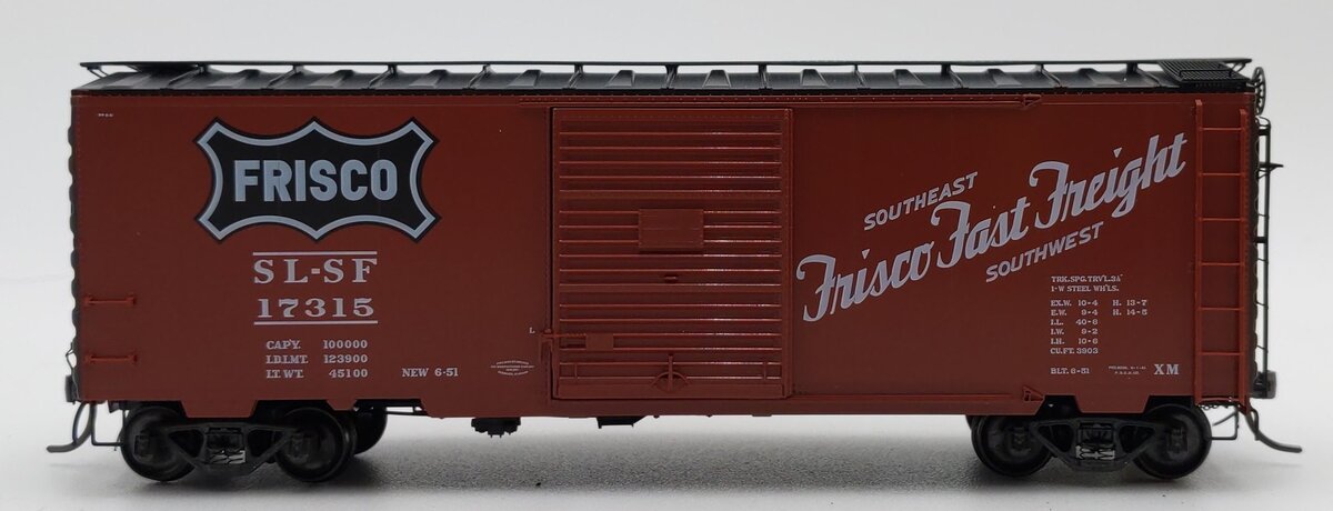 Kadee 5110 HO Scale Frisco 40' Boxcar w/ Single 8' Youngstown #17315 EX/Box