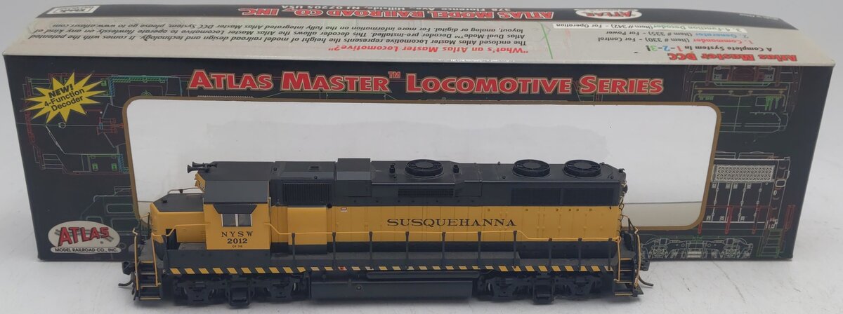 Atlas 9126 HO Scale NYSW GP-38 Low Nose Locomotive #2012 EX/Box