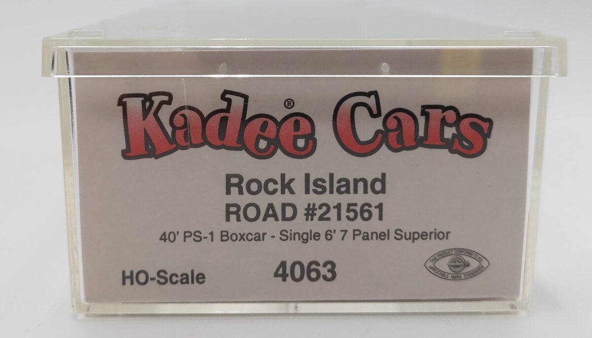 Kadee 4063 HO Scale Rock Island 40' PS-1 Single Door Boxcar #21561 EX/Box