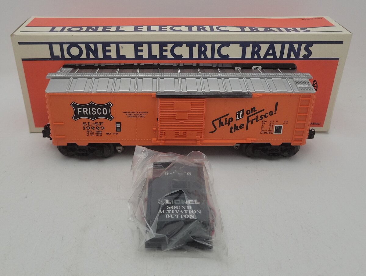 Lionel 6-19229 O Gauge Frisco Boxcar with Diesel Railsounds EX/Box
