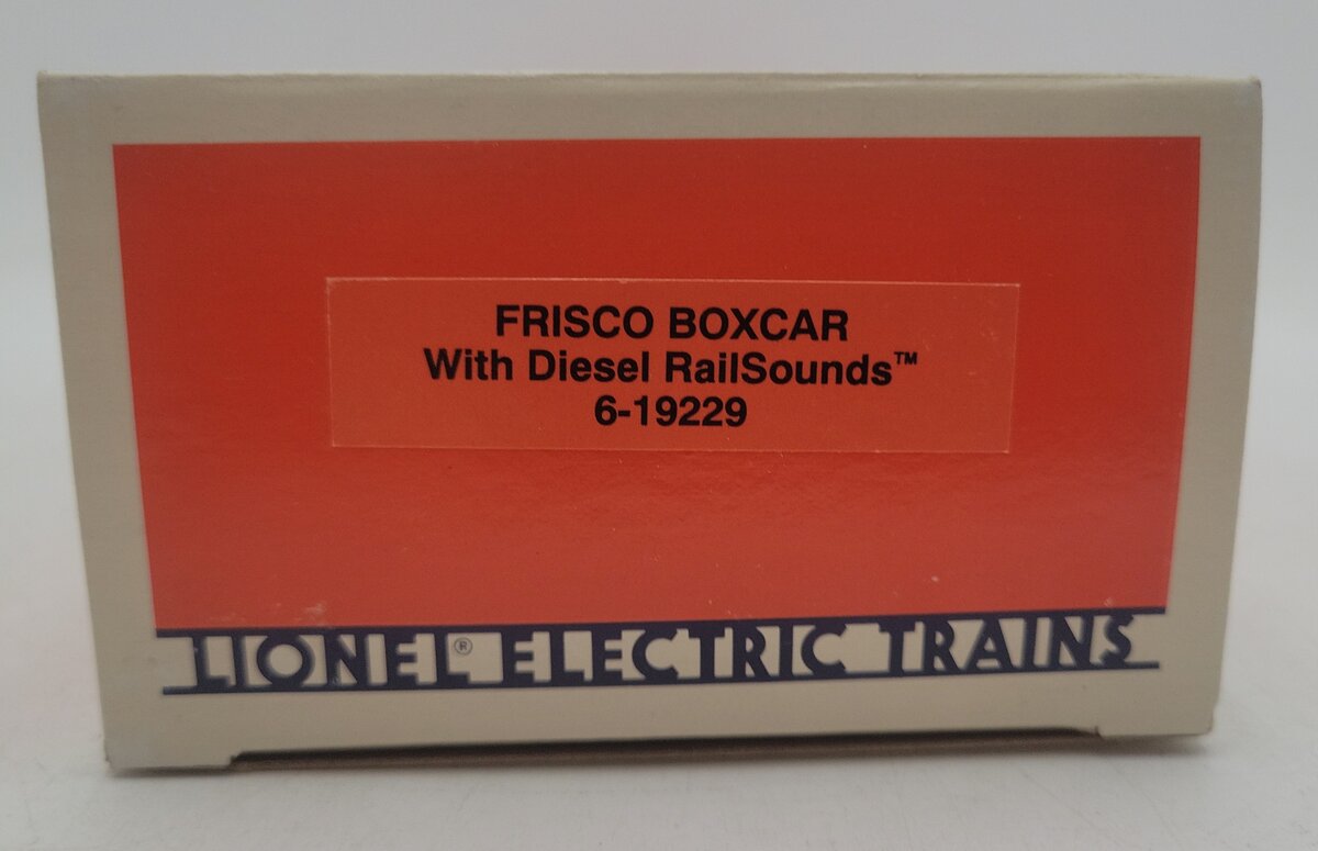 Lionel 6-19229 O Gauge Frisco Boxcar with Diesel Railsounds EX/Box