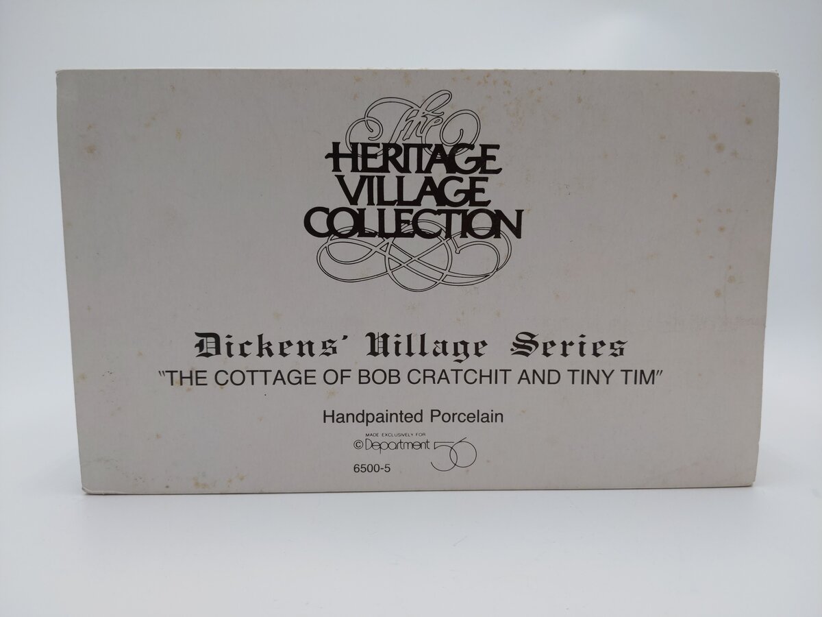 Dept 56 6500-5 Dickens Village Series: The Cottage of Bob Cratchit & Tiny Tim EX/Box