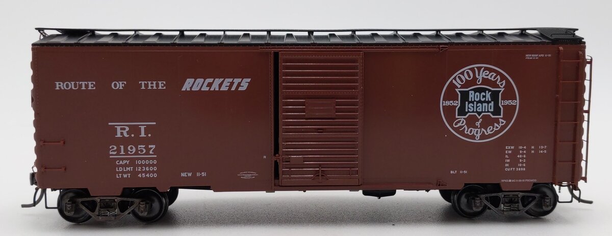 Kadee 4064 HO Rock Island 40' PS-1 Single Door Youngstown Boxcar #21957 EX/Box